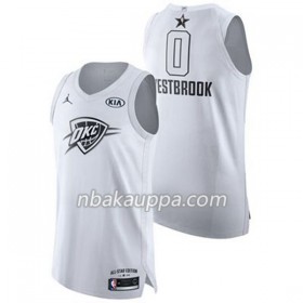Oklahoma City Thunder Russell Westbrook 0 2018 Kaikki tähti Jordan Brand Valkoinen Pelipaidat Swingman - Miesten
